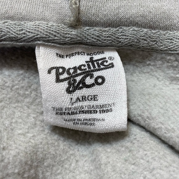 Pacific and Co. Women's Grey and Pink Hoodie zipper sweater size Large - Picture 7 of 7